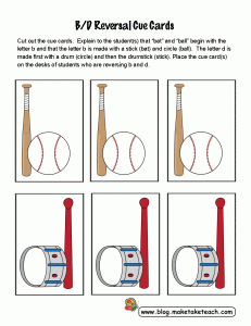 Reversal Cue Cards for Student Desks