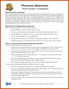 Phonemic Awareness Parent Handout- Kindergartenblogpic
