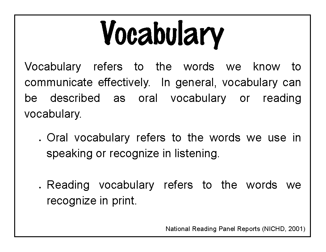 Vocabulary Definition