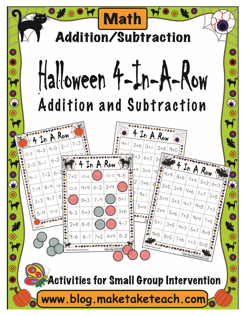 Halloween 4 In A Row Mathprevpg1
