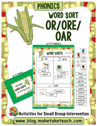 or ore oar word sort or ore oar word sort