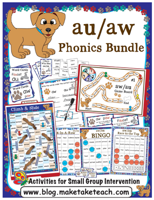 aw au Diphthongs Activities phonics bundle aw au Diphthongs Activities phonics bundle