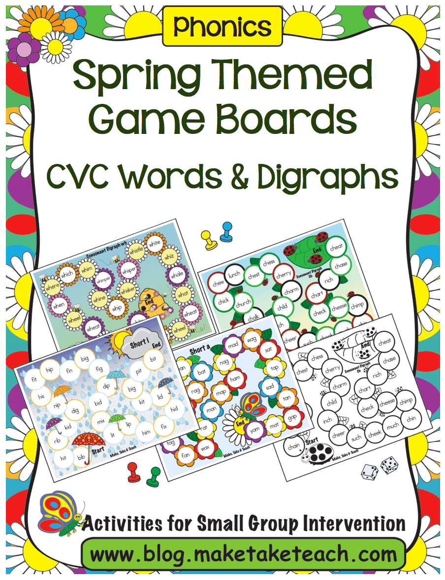 Sight Word and Phonics Game Boards Sight Word and Phonics Game Boards
