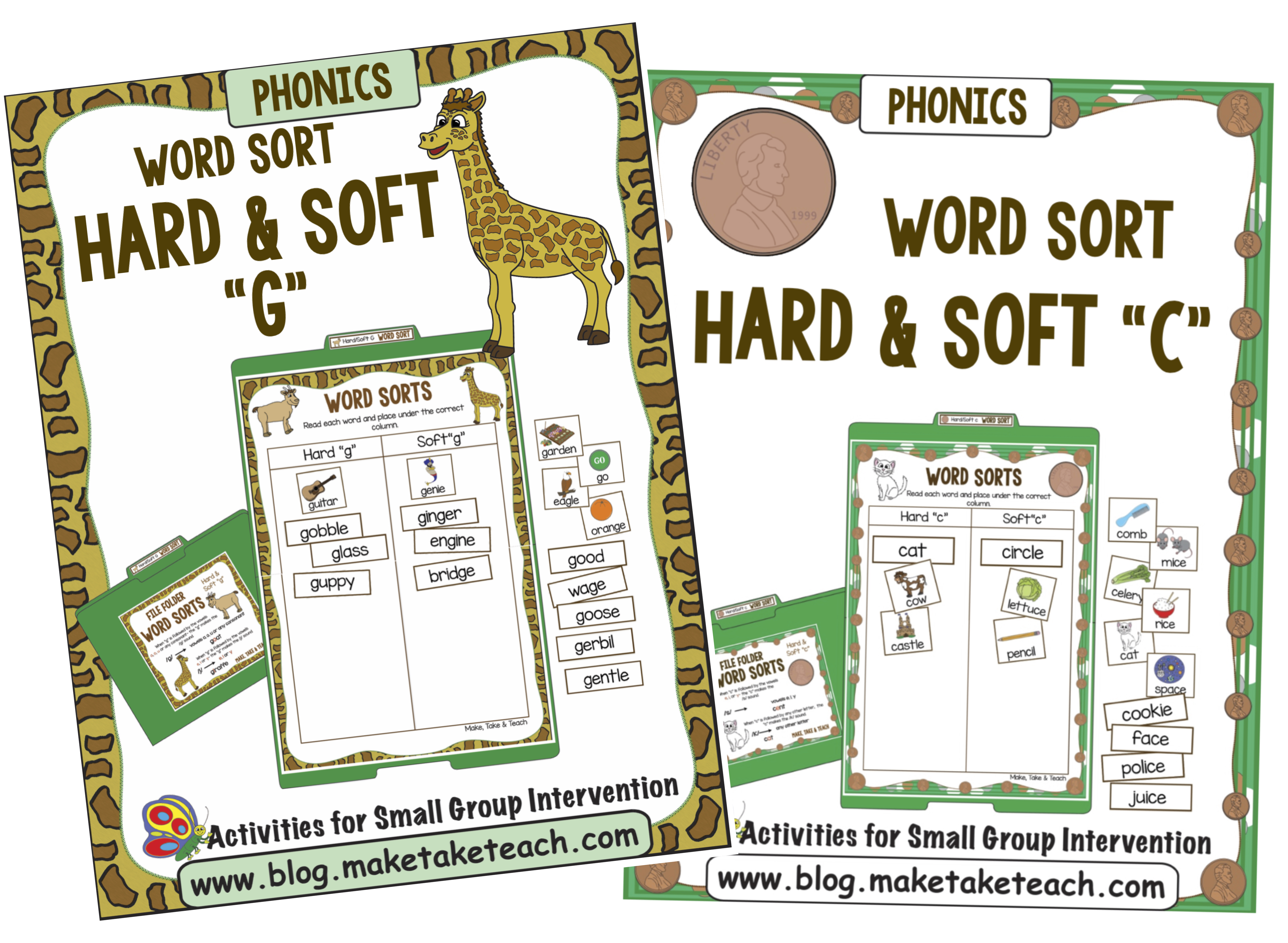 hard and soft c and g word sort hard and soft c and g word sort