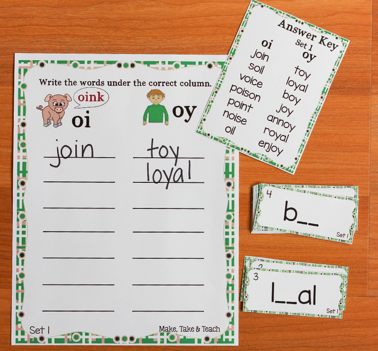 Oi Oy Diphthongs phonics bundle Oi Oy Diphthongs phonics bundle