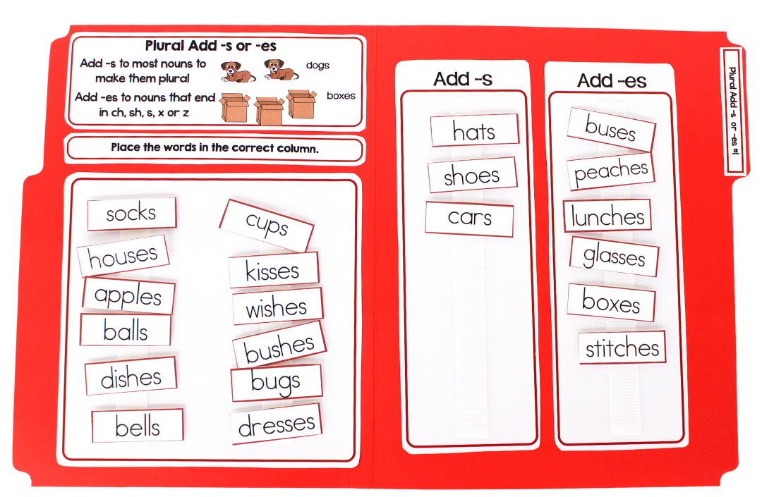 File Folder Phonics Teaching Plurals File Folder Phonics Teaching Plurals