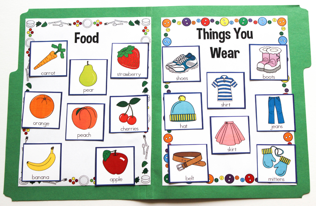 File Folder Category Activities File Folder Category Activities